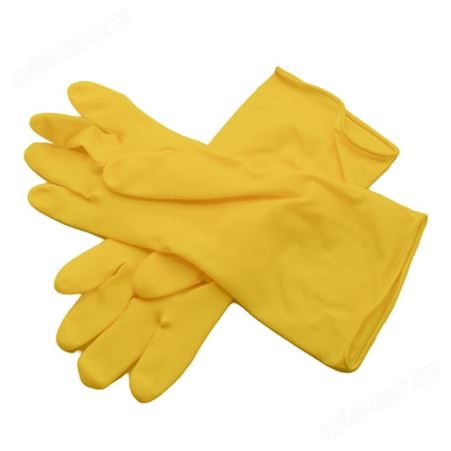 东亚A32工业防护手套加长厨房洗碗耐用手套批发无粉防滑PVC手套