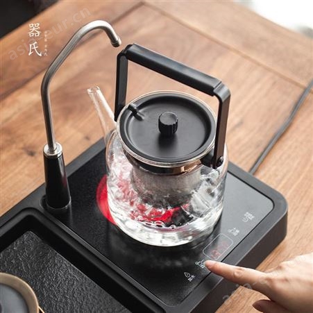NA684器氏 多功能一体式茶盘家用煮茶套装自动上水器煮茶炉小茶台茶具