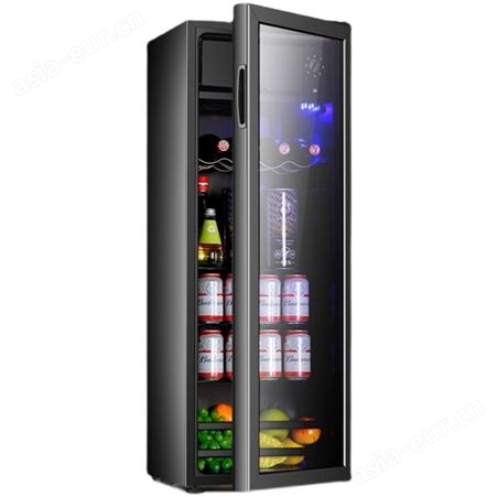 扬子智能冰箱家用小型透明单门冰吧客厅用冷藏红酒饮料茶叶保鲜柜