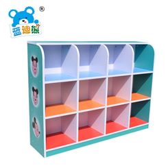 蓝迪熊 卡通造型书包柜 幼儿园木制书包柜 幼稚园书包柜彩色书包柜